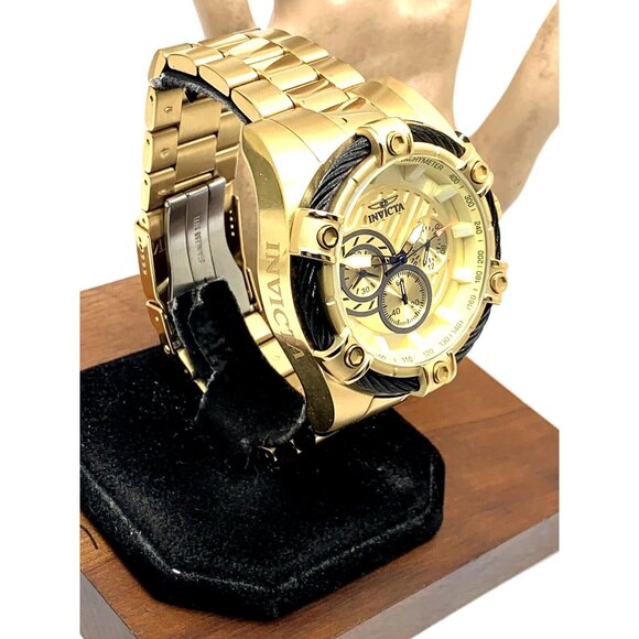 Invicta Men's Watch 25515 Bolt Quartz Chronograph Diver Gold Tone Steel 52mm - Picture 2 of 14
